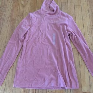 pink soft turtleneck